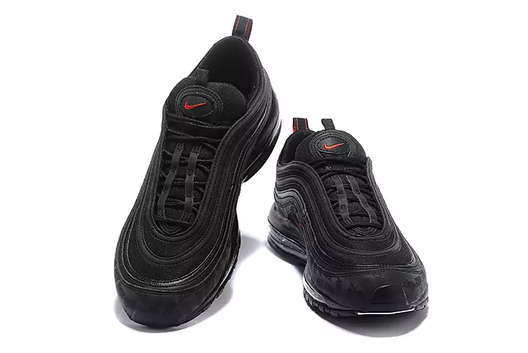 nike air max 97 boys undefeated log black red logo